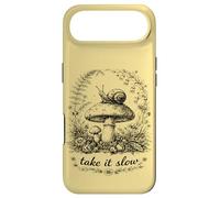 Take It Slow Snail, Cottagecore T-Shirt Champignon Coque pour iPhone Air