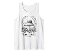 Take It Slow Snail, Cottagecore T-Shirt Champignon Débardeur
