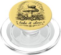 Take It Slow Snail, Cottagecore T-Shirt Champignon PopSockets PopGrip pour MagSafe