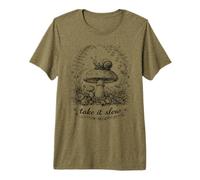 Take It Slow Snail, Cottagecore T-Shirt Champignon T-Shirt Haut de Gamme