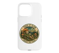 Take It Slow Under The Stars Paresseux Champignon Camping Coque pour iPhone 15 Pro Max