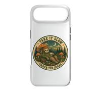 Take It Slow Under The Stars Paresseux Champignon Camping Coque pour iPhone Air