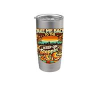 Take Me Back Keep On Steppin Retro Disco Groove Gobelet isotherme en acier inoxydable double paroi