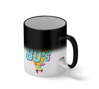 Take Me Back To The 80s Coffee Mug - Retro 1980s Nostalgia Gift - Neon Pop Art Roller Skate & Cassette Tape Cup Magie noire tasse à café Mug