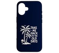 Take Me Back to The Old Days Retro Palmier Vintage Beach Coque pour iPhone 16