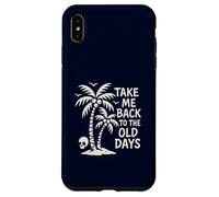 Take Me Back to The Old Days Retro Palmier Vintage Beach Coque pour iPhone XS Max