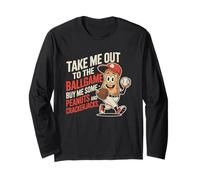 Take Me Out to Ball Game Funny Baseball Manche Longue