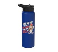 Take Me Out To Ball Game Funny Baseball Stainless Steel Insulated Water Bottle