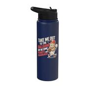 Take Me Out To Ball Game Funny Baseball Stainless Steel Insulated Water Bottle