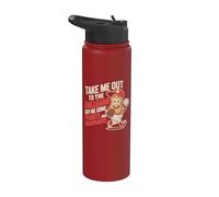 Take Me Out To Ball Game Funny Baseball Stainless Steel Insulated Water Bottle