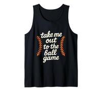 Take Me Out to The Ball Game Retro Baseball Laces Baseball Débardeur