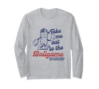 Take Me Out to The Ball Jeu rétro Peanuts Baseball Sports Manche Longue