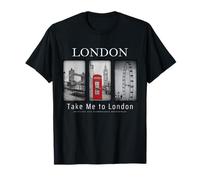 Take Me to London Eye Souvenir de Voyage drôle Vintage pour Femme T-Shirt