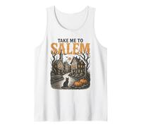 Take Me to Salem Massachusetts Vintage Retro Halloween Witch Débardeur