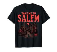 Take Me to Salem T-Shirt rétro Vintage Motif Chat Noir Halloween T-Shirt