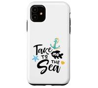 Take Me to The Sea Dire Nautique Décoration d'ambiance côtière Coque pour iPhone 11