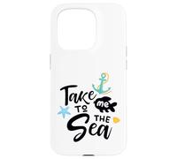 Take Me to The Sea Dire Nautique Décoration d'ambiance côtière Coque pour iPhone 15 Pro