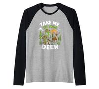 Take Me to Your Deer Hunting Alien Hunter UFO Enlèvement Manche Raglan
