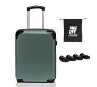 Take Off Luggage - Valise pour objets personnels 3.0 extensible avec roues amovibles, se transforme en bagage à main sous le siège, s'adapte aux tailles des compagnies aériennes, vert, 18 inch - 3.0