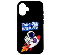 Take Off with Me Rocket Flying Coque pour iPhone 16