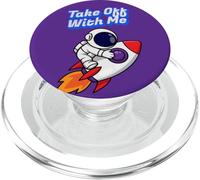 Take Off with Me Rocket Flying PopSockets PopGrip pour MagSafe