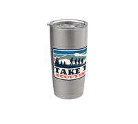 Take the Lead! Vintage Scouting Hiking 90s Vibe Logo Gobelet isotherme en acier inoxydable double paroi