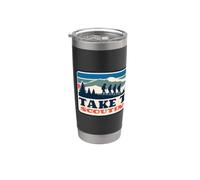 Take the Lead! Vintage Scouting Hiking 90s Vibe Logo Gobelet isotherme en acier inoxydable double paroi
