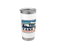 Take the Lead! Vintage Scouting Hiking 90s Vibe Logo Gobelet isotherme en acier inoxydable double paroi