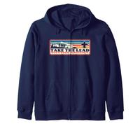 Take The Lead! Vintage Scouting Hiking 90s Vibe Logo Sweat à Capuche