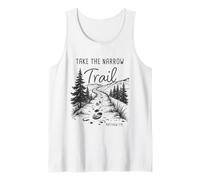 Take The Narrow Trail - Matthew 7:14 Christian Faith Camping Débardeur