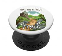 Take The Narrow Trail - Matthew 7:14 Christian Faith Camping PopSockets PopGrip Adhésif