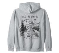 Take The Narrow Trail - Matthew 7:14 Christian Faith Camping Sweat à Capuche