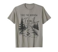 Take The Narrow Trail - Matthew 7:14 Christian Faith Camping T-Shirt