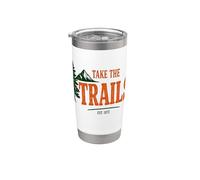 Take The Trails Design vintage randonnée montagne aventure Gobelet isotherme en acier inoxydable double paroi