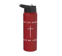 Take The World Give Me Jesus Cross - Minimalist Christian Stainless Steel Insulated Water Bottle
