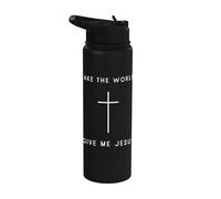 Take The World Give Me Jesus Cross - Minimalist Christian Stainless Steel Insulated Water Bottle