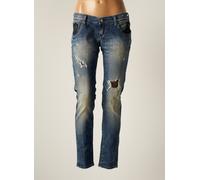 take two jeans femme de couleur bleu