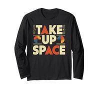 Take Up Space Retro Empowerment Typographie Manche Longue