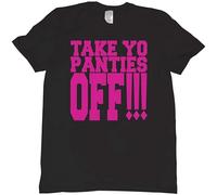 Take Yo Panties Off Men Cotton T-Shirt Short Sleeve Black Clothes Tees XL