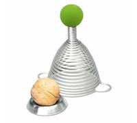 Take2 Casse-noix en acier inoxydable NAOMI avec boule verte en caoutchouc, vert,argent