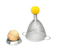 Take2 Design Naomi Boule en Silicone Jaune Casse-Noix, Acier Inoxydable Silicone, Jaune, argenté., Ø 65 mm, H 100 mm