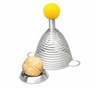 Take2 Design Naomi Boule en Silicone Jaune Casse-Noix, Acier Inoxydable Silicone, Jaune, argenté., Ø 65 mm, H 100 mm