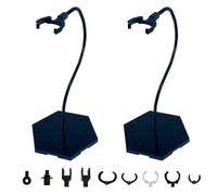 Takelablaze Lot de 2 supports de figurines d'action avec bras en métal réglable et divers adaptateurs compatibles avec HG RG SD SHF Gundam 1/144 Toy (noir)