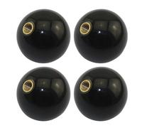 Takelablaze Lot de 4 boutons de rechange à tête ronde filetée M6 femelle pour machine à manier de 3,5 cm de diamètre Noir
