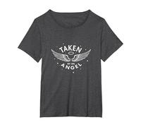 Taken by an Angel : Celestial Wings, J'adore ma Copine T-Shirt, Femme Grandes Tailles, Chiné Foncé, 1X