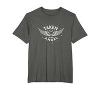 Taken by an Angel : Celestial Wings, J'adore ma Copine T-Shirt, Homme Grandes Tailles, Asphalte, 2X Tall