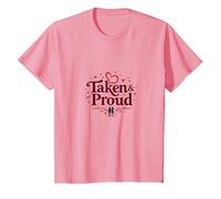 Taken & Proud I Heart My Girlfriend Romantique Saint-Valentin T-Shirt, Enfant, Rose, 2 Ans
