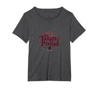 Taken & Proud I Heart My Girlfriend Romantique Saint-Valentin T-Shirt, Femme Grandes Tailles, Chiné Foncé, 2X