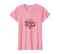 Taken & Proud I Heart My Girlfriend Romantique Saint-Valentin T-Shirt, Femme, Rose, 3XL