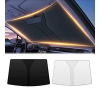 TAKENE Pare-soleils Pare-Brise pour Peugeot 3008 Ⅰ 2009 2010 2011 2012 2013-2016, UV Contre la Poussière Voiture Pliable Portable Pare-soleils,2 Silver